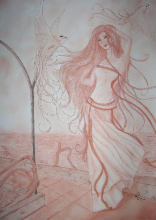 Wallpapers Art - Painting Women - Femininity 2012 - Oiseaux de paradis