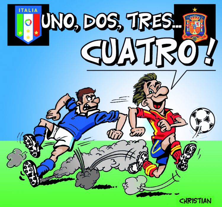 Fonds d'cran Humour Dessins L'Espagne finaliste de l'EURO 2012