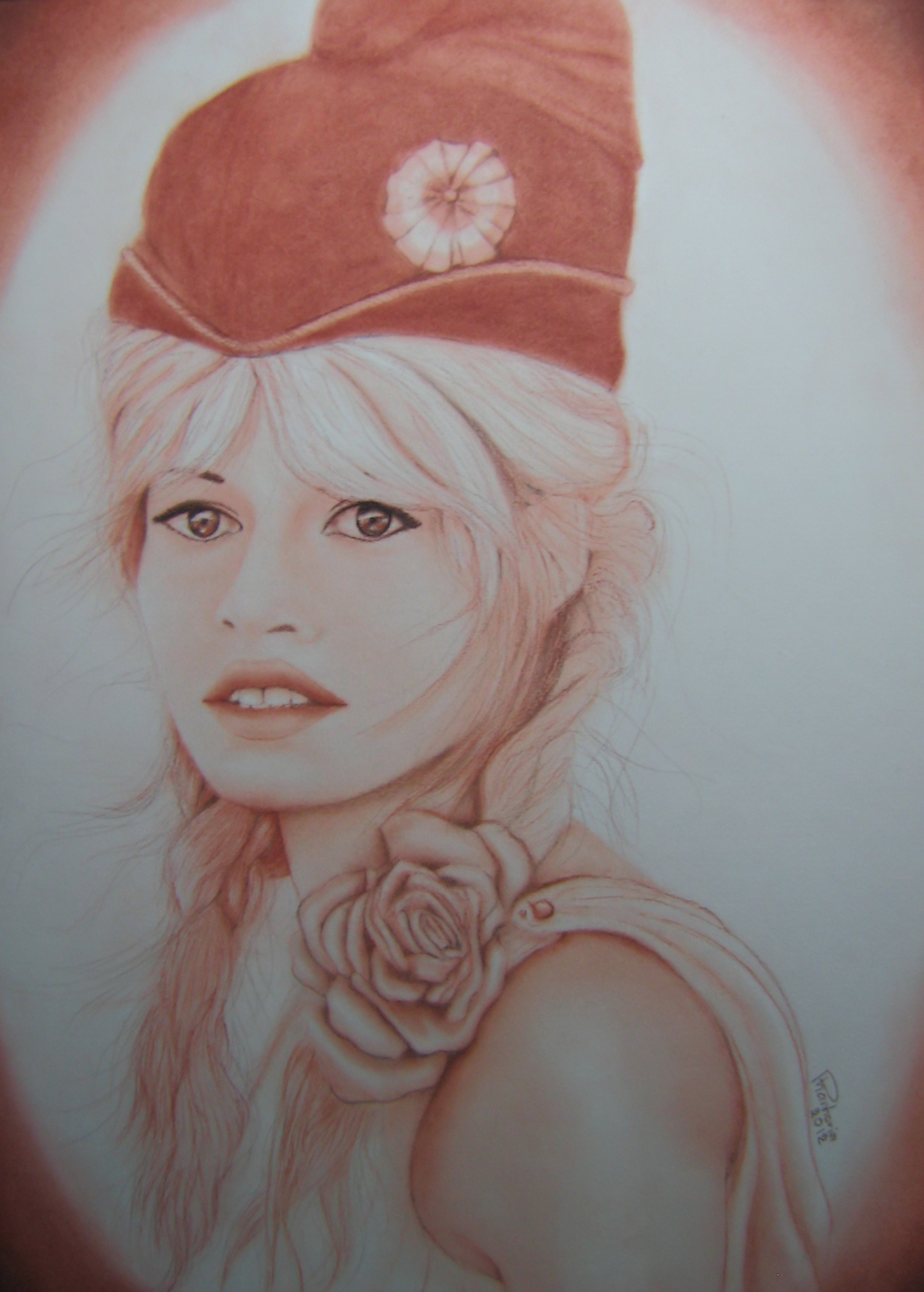 Fonds d'cran Art - Peinture Portraits - Visages 2012 - La rose de la rpublique (Brigitte Bardot)