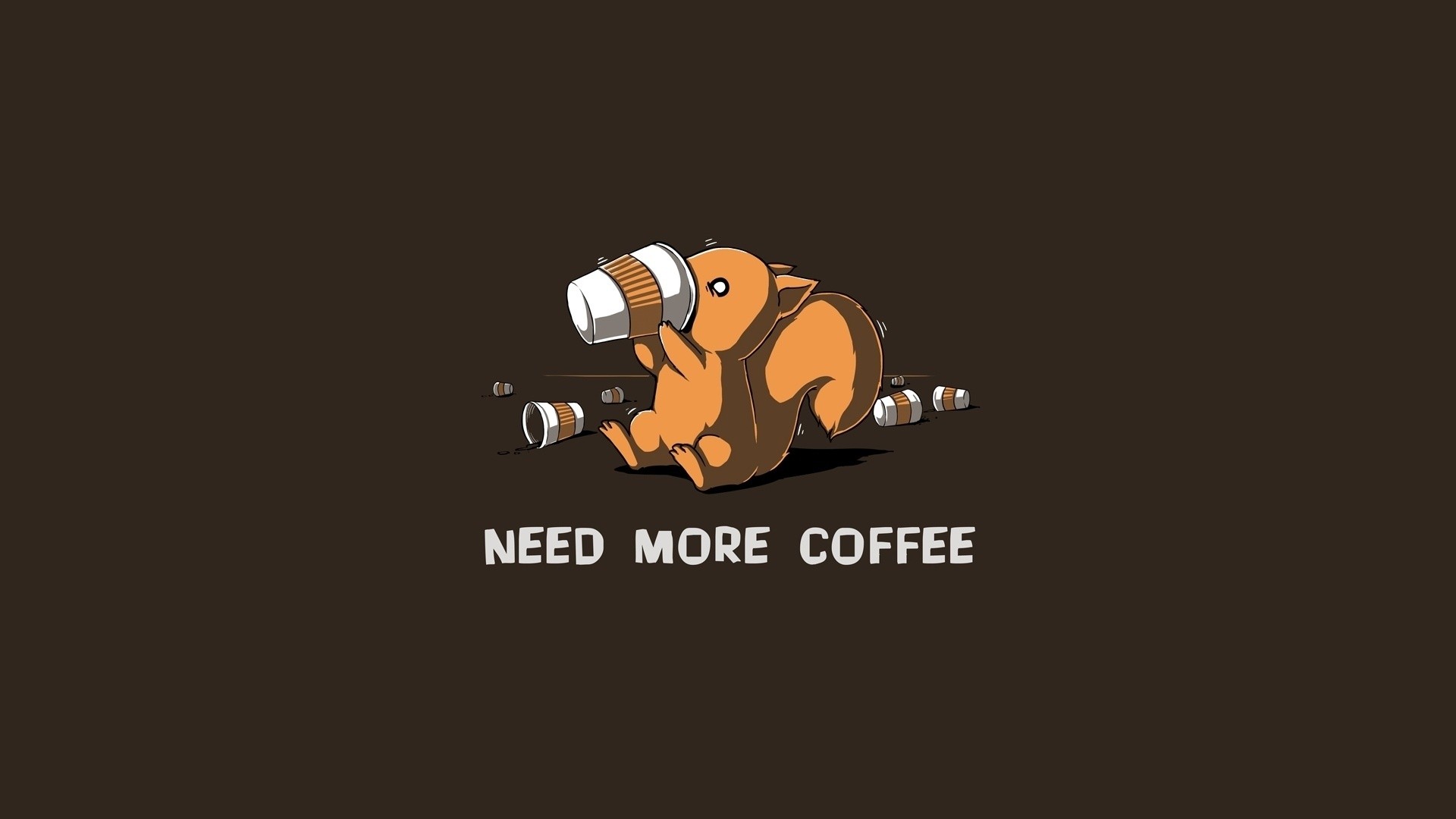 Fonds d'cran Humour Animaux Need more coffee !