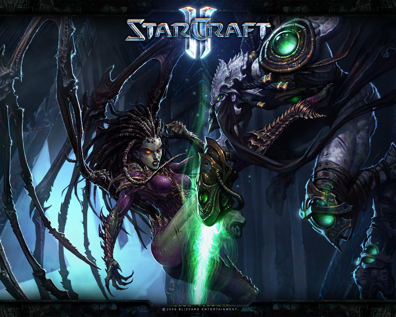 Fonds d'cran Jeux Vido Starcraft 2 Kerrigan vs Zeratul