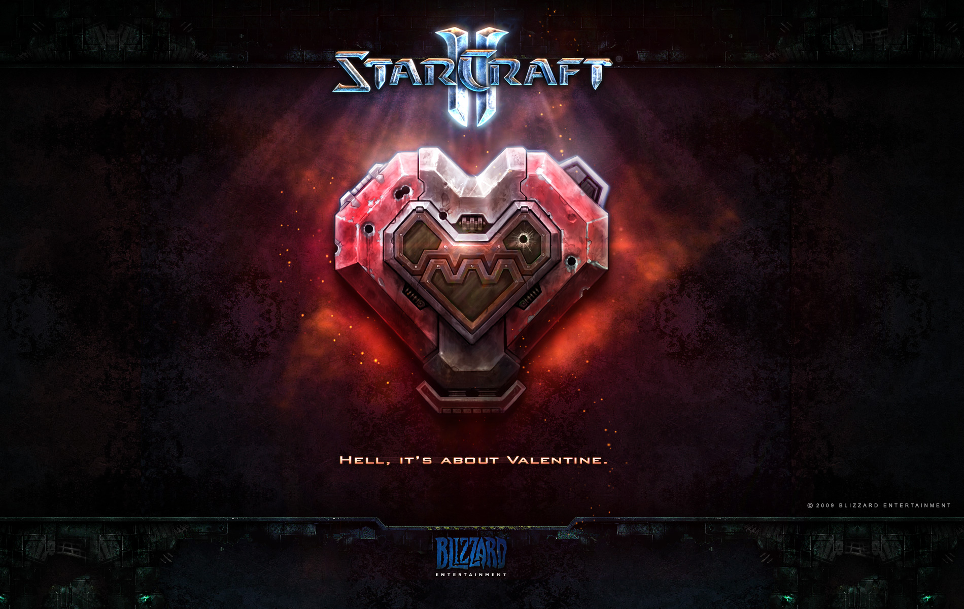 Fonds d'cran Jeux Vido Starcraft 2 Saint Valentin Terran