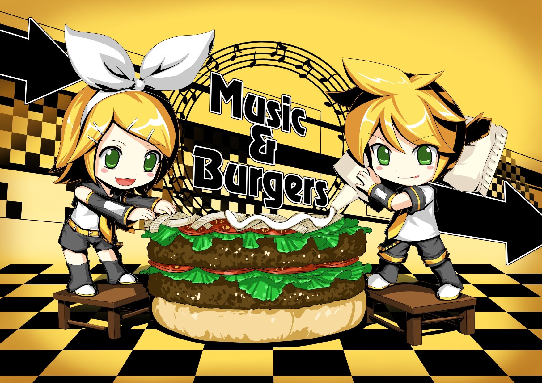 Fonds d'cran Manga Vocalods Rin et Len!