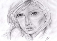  Art - Crayon portrait femme 