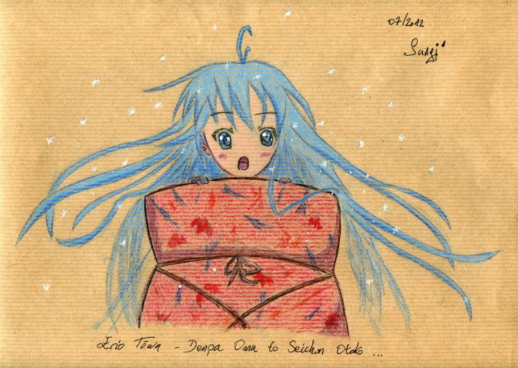 Wallpapers Art - Pencil Manga - Miscellaneous Fanart - Erio Twa - Denpa Onna to Seichun Otoko