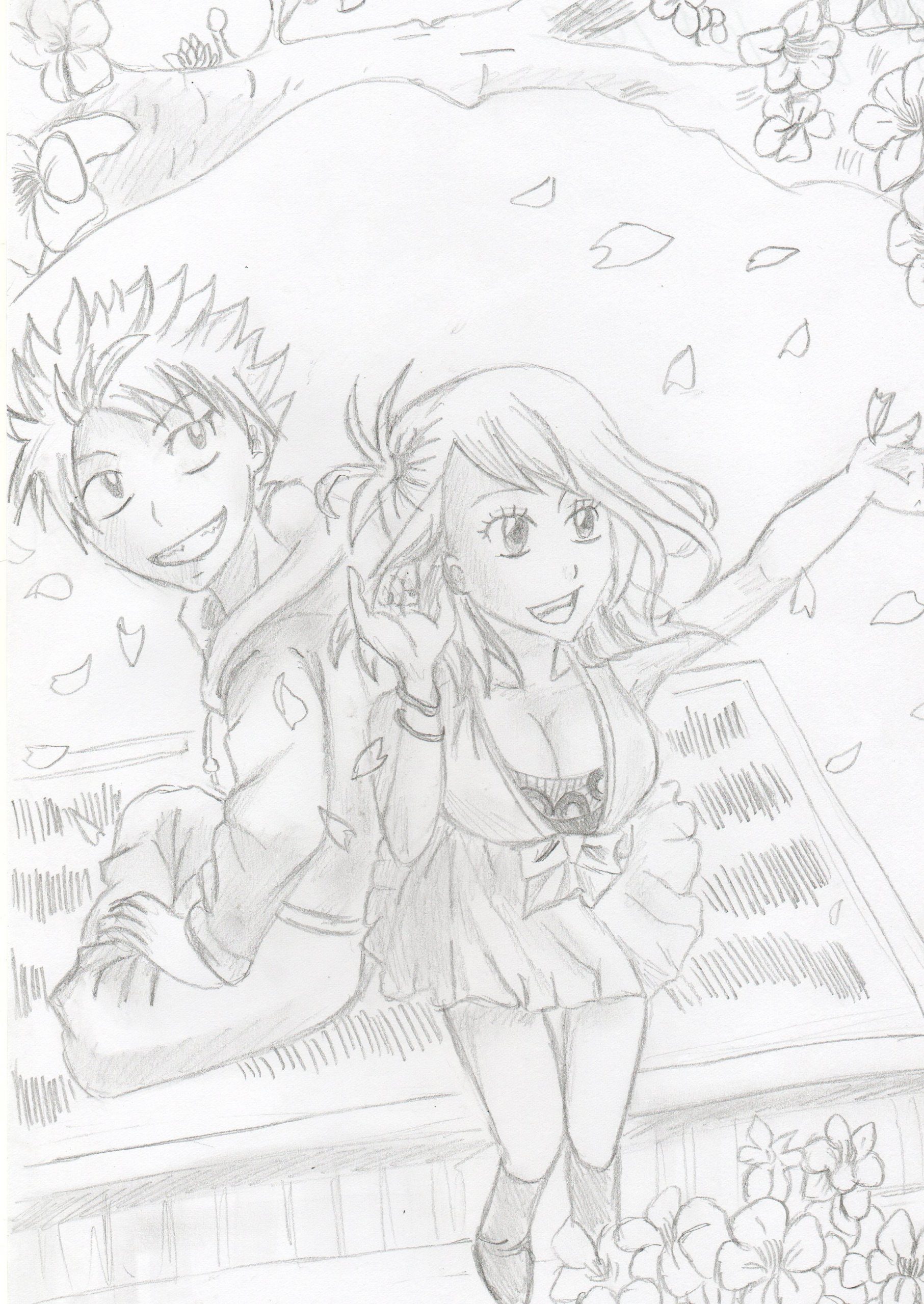 Wallpapers Art - Pencil Manga - Fairy Tail 