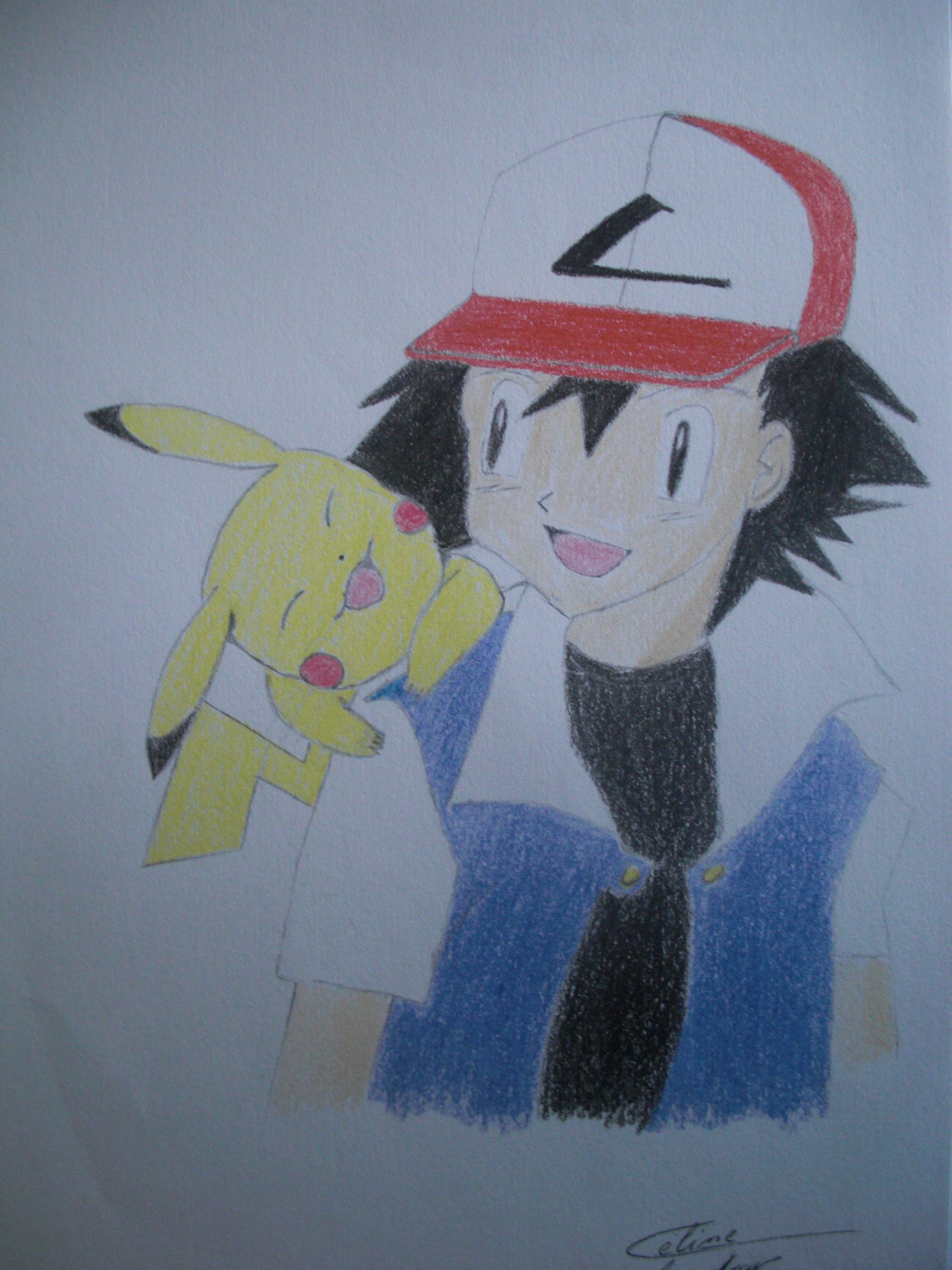 Fonds d'cran Art - Crayon Manga - Pokmon Pika et Shacha