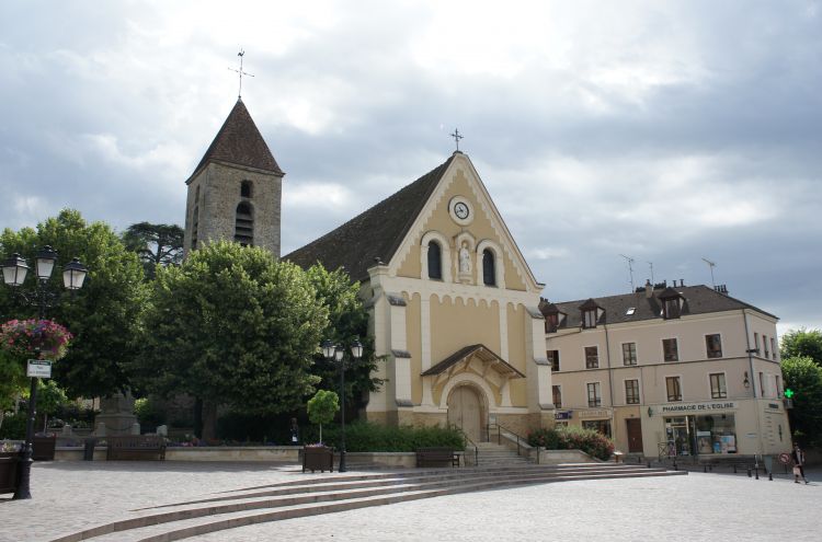 Wallpapers Constructions and architecture Religious Buildings place et église de Yerres 91