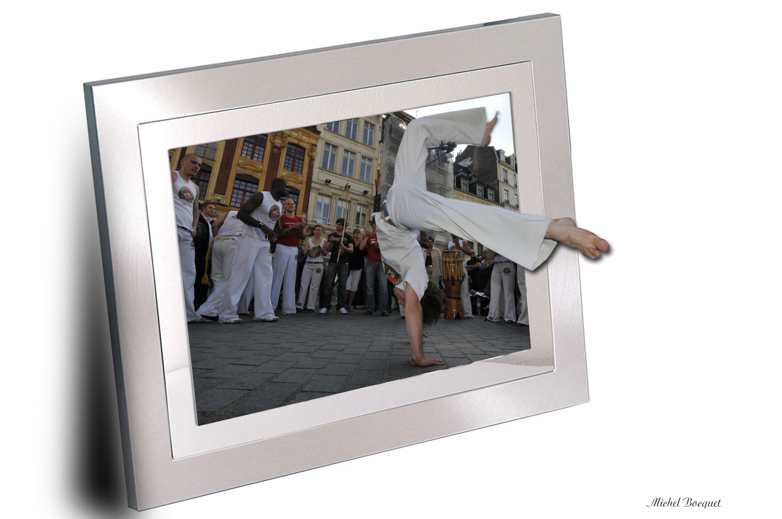 Fonds d'cran Art - Numrique Photomanipulation Capoeira hors cadre