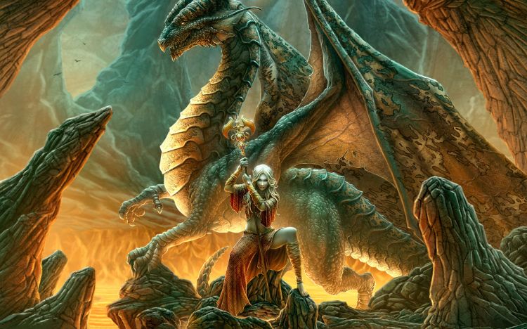 Fonds d'cran Fantasy et Science Fiction Cratures : Dragons Wallpaper N309749