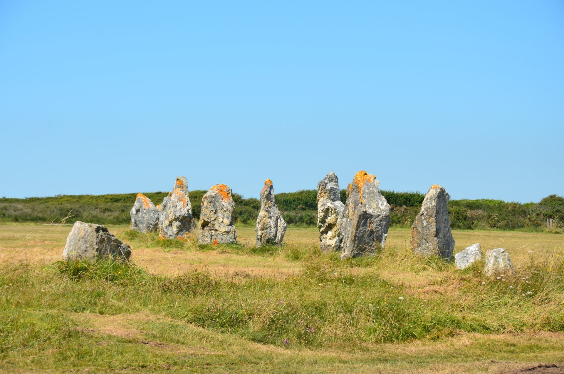 Wallpapers Trips : Europ France > Bretagne L'alignement de Menhir à Lagatjar près de Camaret