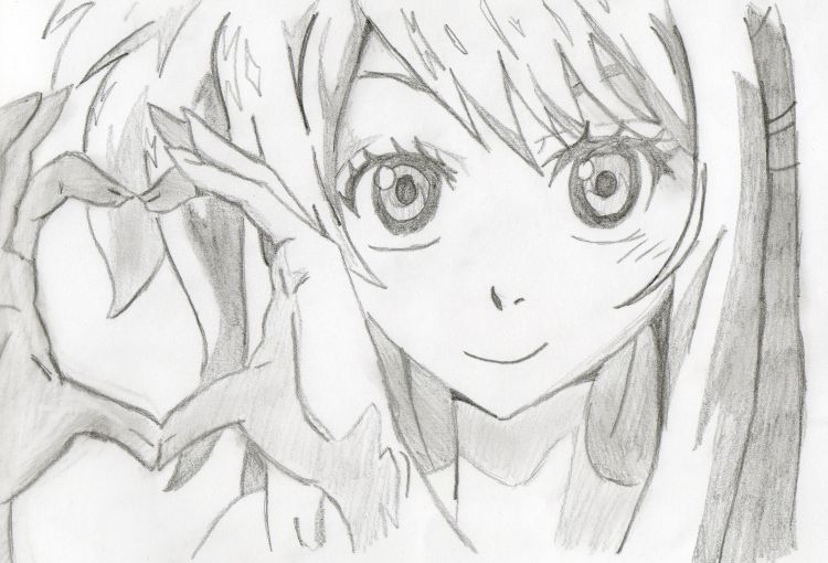 Fonds d'cran Art - Crayon Manga - Fairy Tail Lucy Heart