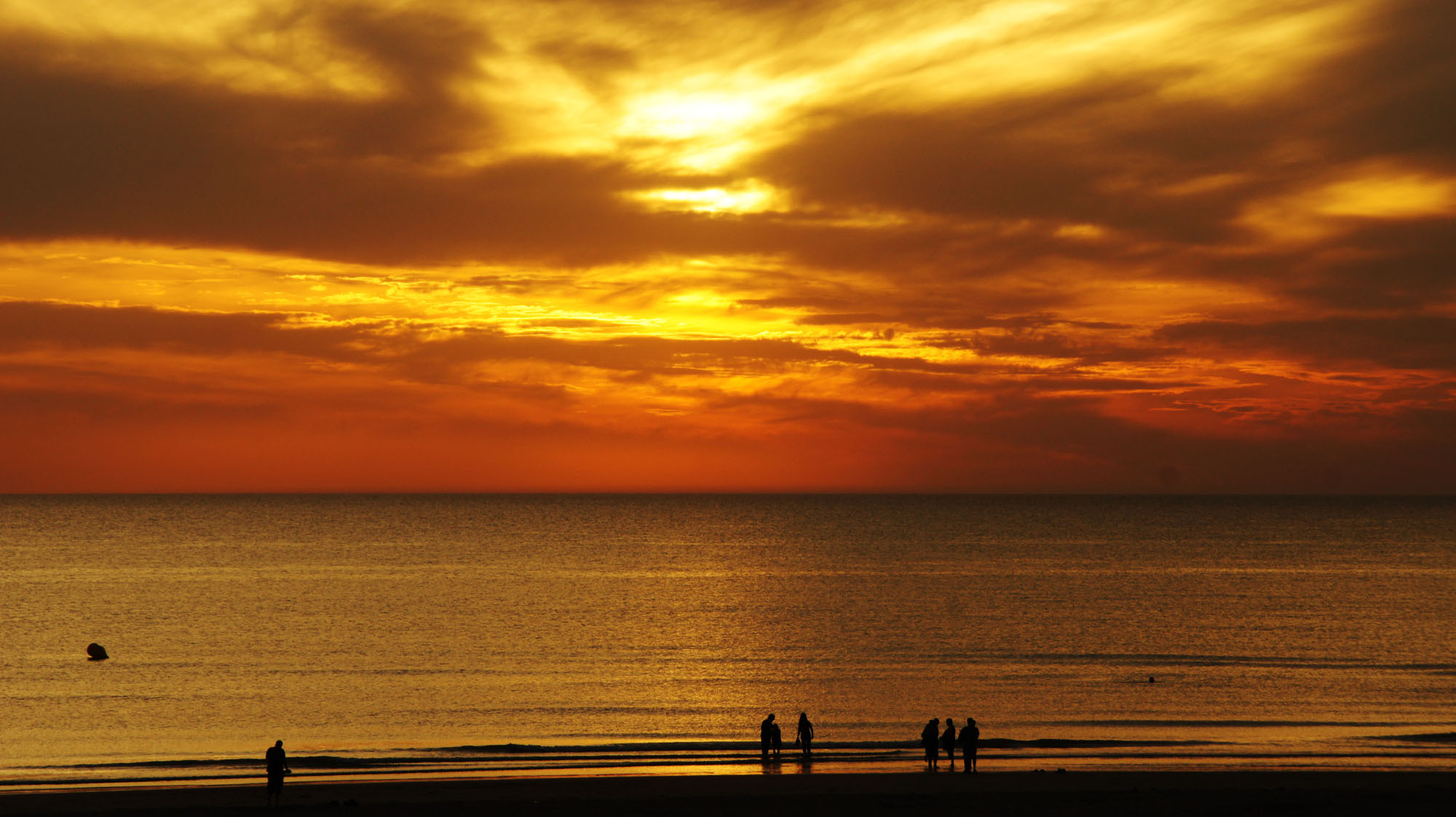 Fonds d'cran Nature Couchers et levers de Soleil Coucher de soleil sur Fort Mahon Plage (Somme)