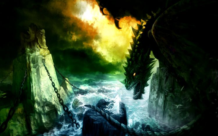 Fonds d'cran Fantasy et Science Fiction Cratures : Dragons Wallpaper N310906