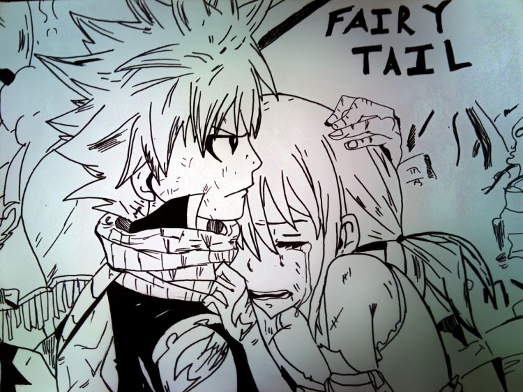 Fonds d'cran Art - Crayon Manga - Fairy Tail Affiche du film de Fairy tail qui sort le 18 aout 2012 au cinema japonais 