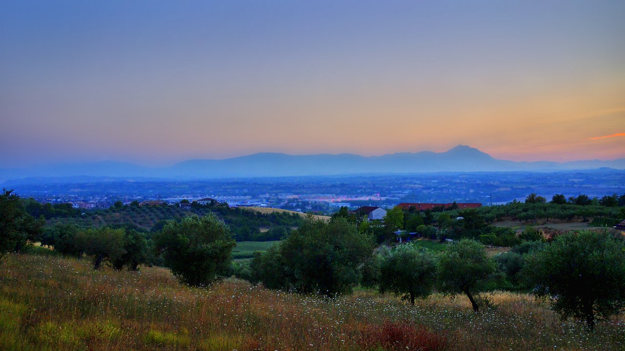 Fonds d'cran Nature Paysages Coucher de soleil sur Pescara.