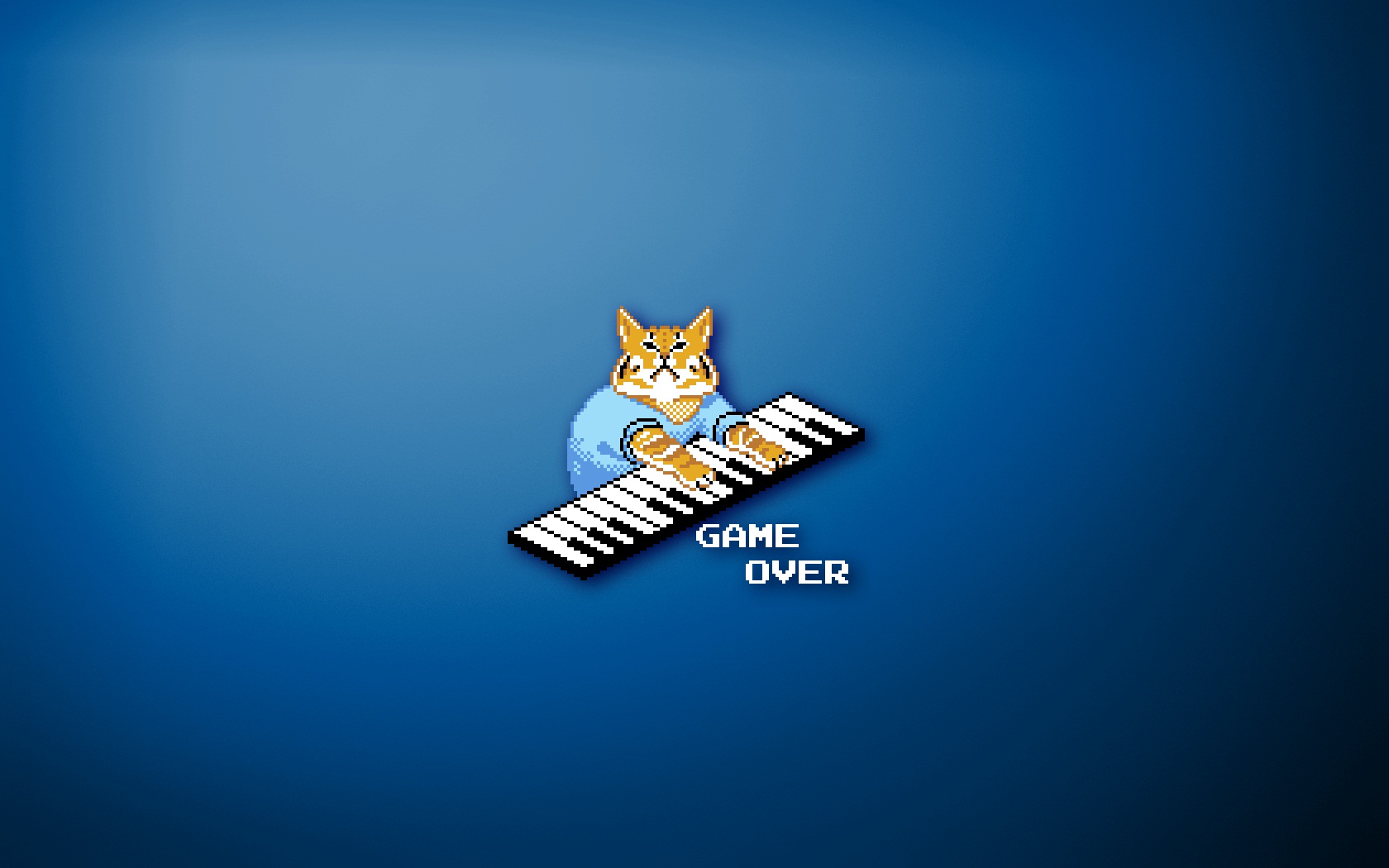 Fonds d'cran Humour Dlires entre Potes Keyboard Cat Game Over