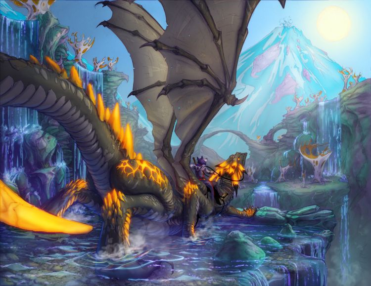 Fonds d'cran Fantasy et Science Fiction Cratures : Dragons Wallpaper N311607