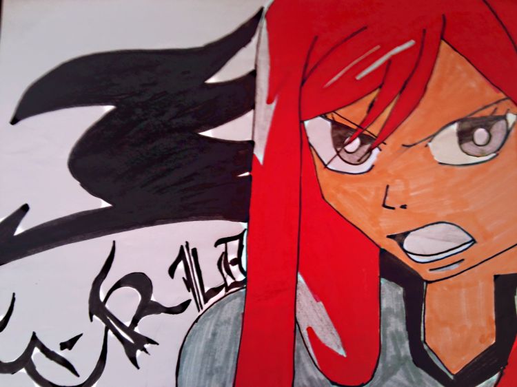 Wallpapers Art - Pencil Manga - Fairy Tail Erza Scalet