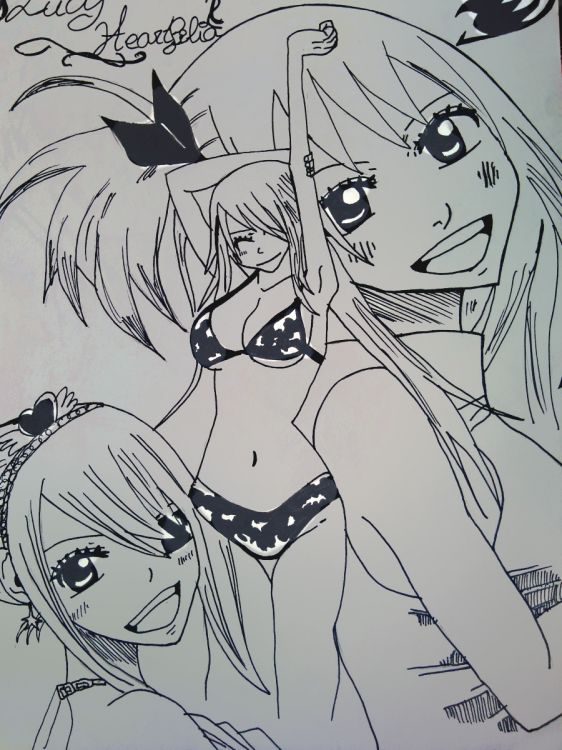 Fonds d'cran Art - Crayon Manga - Fairy Tail Lucy Heartfilia