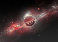  Digital Art Red Nebula