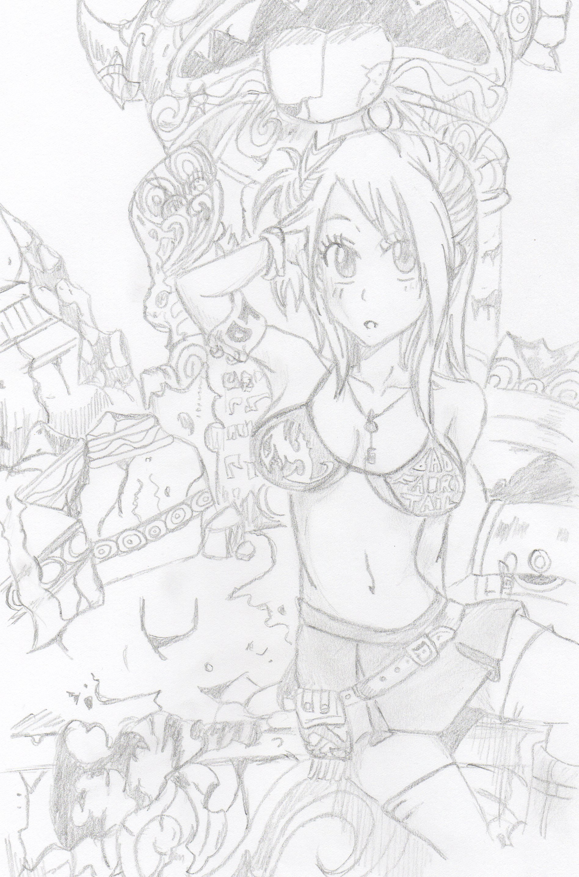 Fonds d'cran Art - Crayon Manga - Fairy Tail 