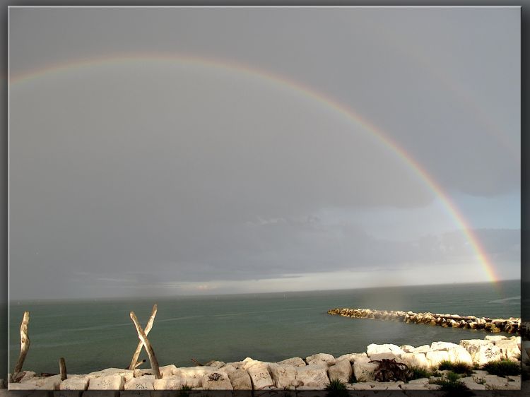 Wallpapers Nature Rainbows Arc en ciel sur le Lido  Venise