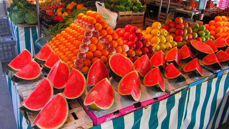 Fonds d'cran Nature Fruits marché