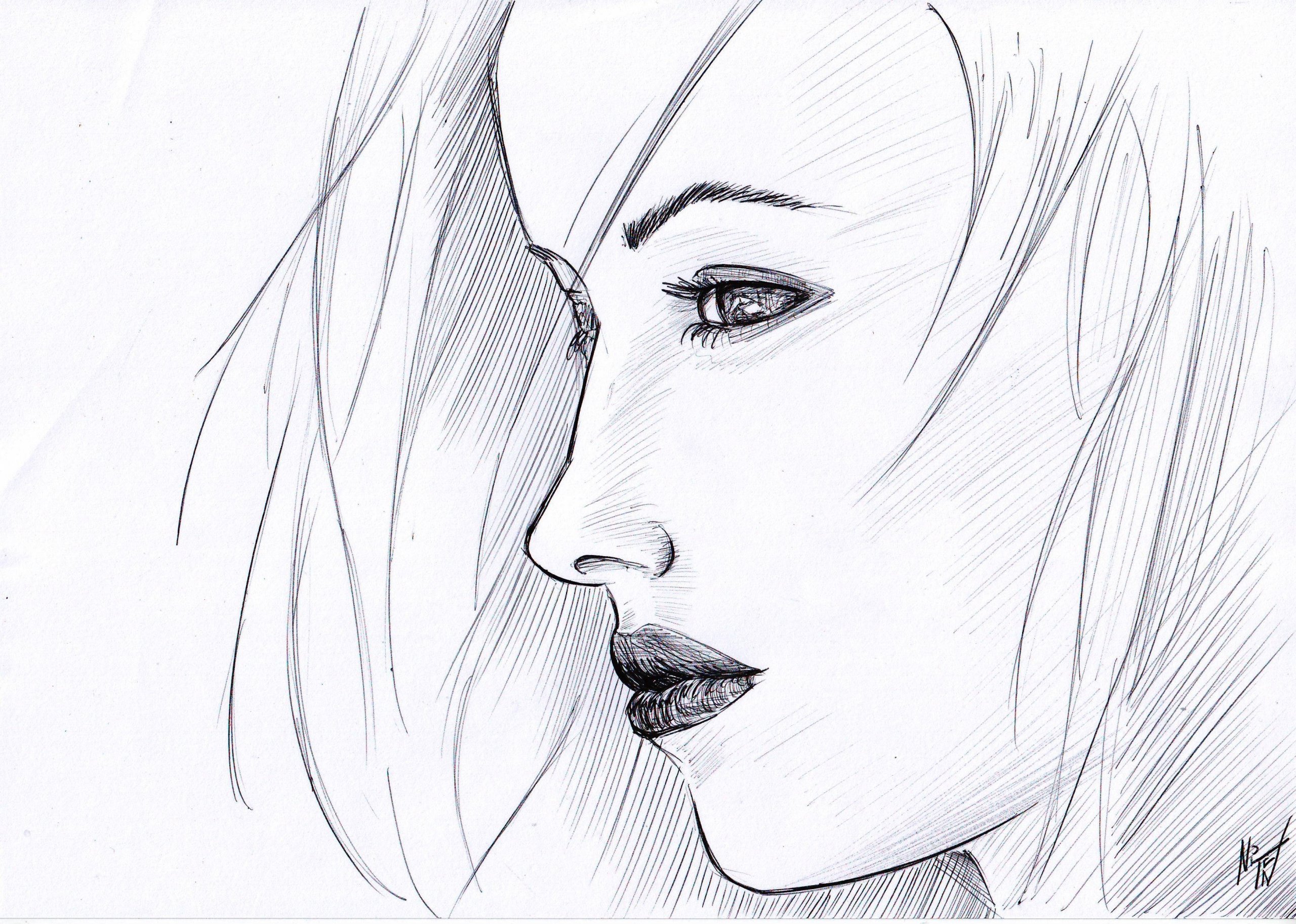 Wallpapers Art - Pencil Women - Femininity bic1