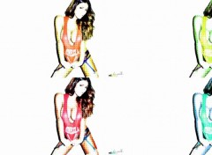 Fonds d'cran Charme Lucy Pinder "Pop Art"