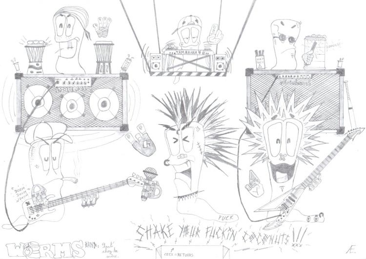 Fonds d'cran Art - Crayon Jeux Vido Shake your f***in' coconuts !