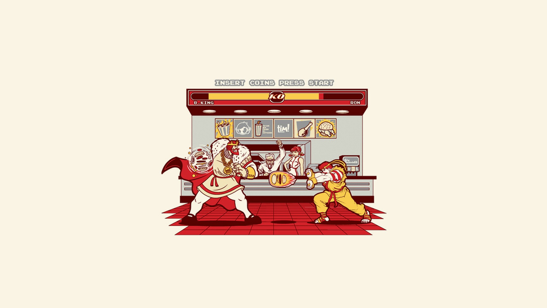 Wallpapers Humor Parodies Burger King VS McDonalds