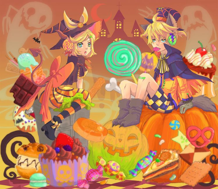 Wallpapers Manga Vocalods Trick or treat