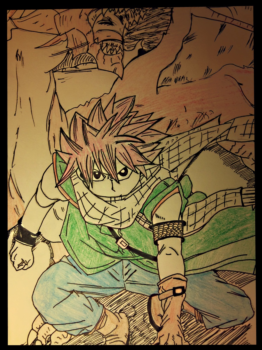 Fonds d'cran Art - Crayon Manga - Fairy Tail Natsu et Igneer