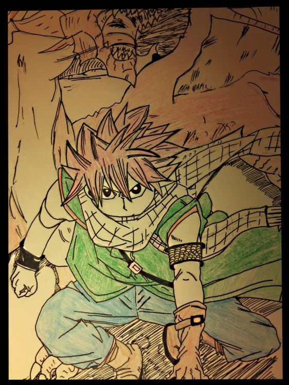 Fonds d'cran Art - Crayon Manga - Fairy Tail Natsu et Igneer