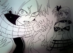  Art - Crayon natsu et lucy 