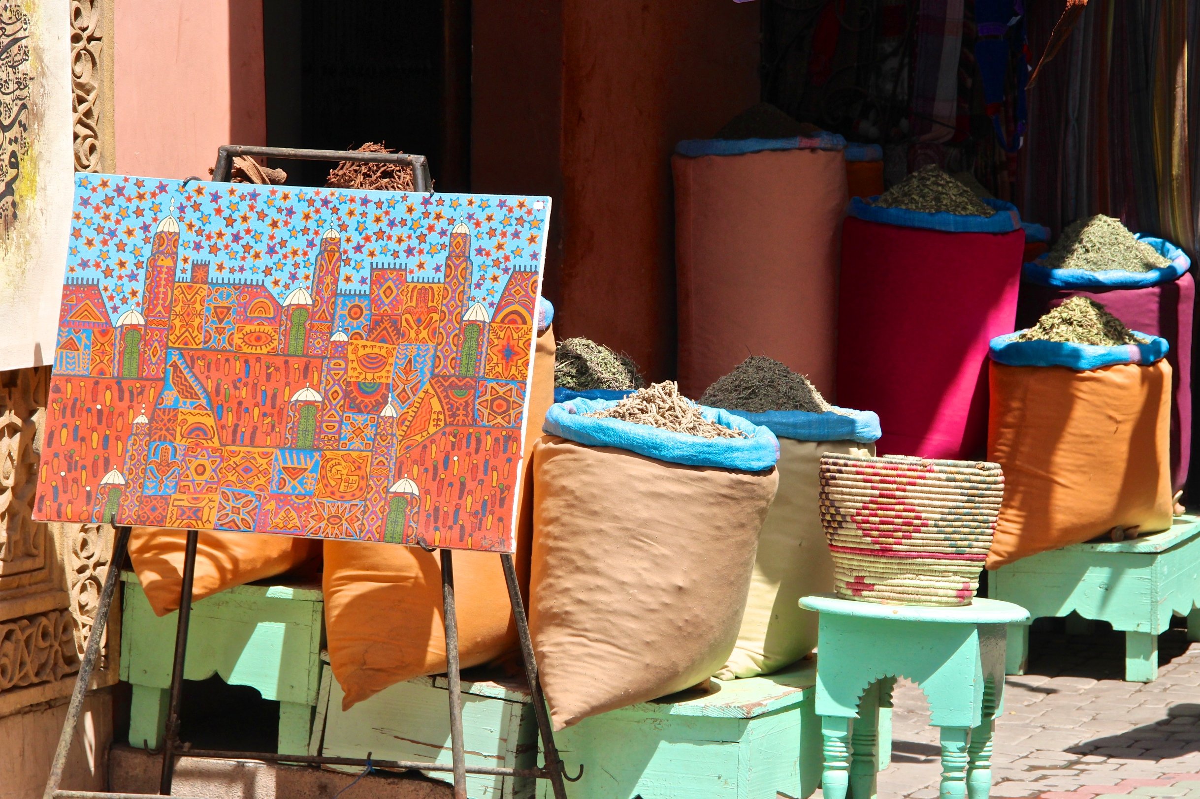 Fonds d'cran Voyages : Afrique Maroc Epices et couleurs du souk