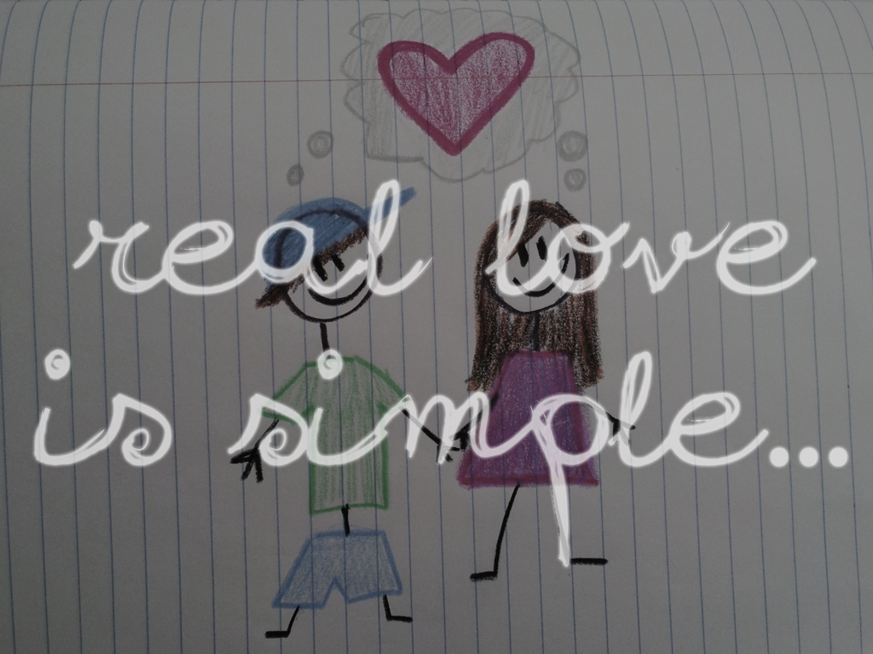 Wallpapers Art - Pencil Love - Friendship 