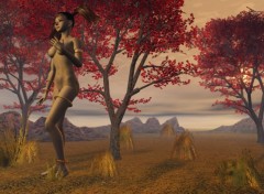 Fonds d'cran Erotic Art Among the fields of Gold