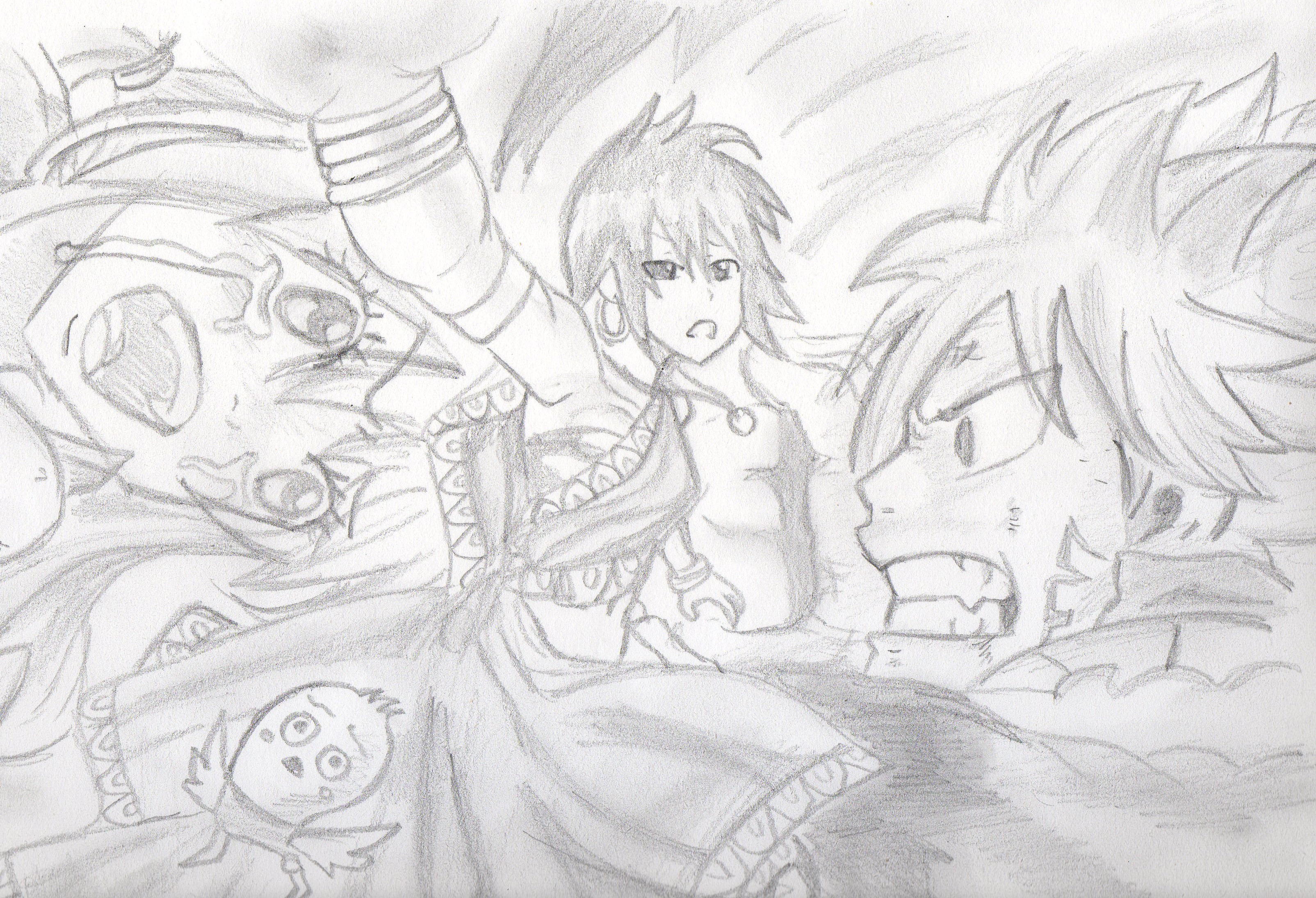 Wallpapers Art - Pencil Manga - Fairy Tail 