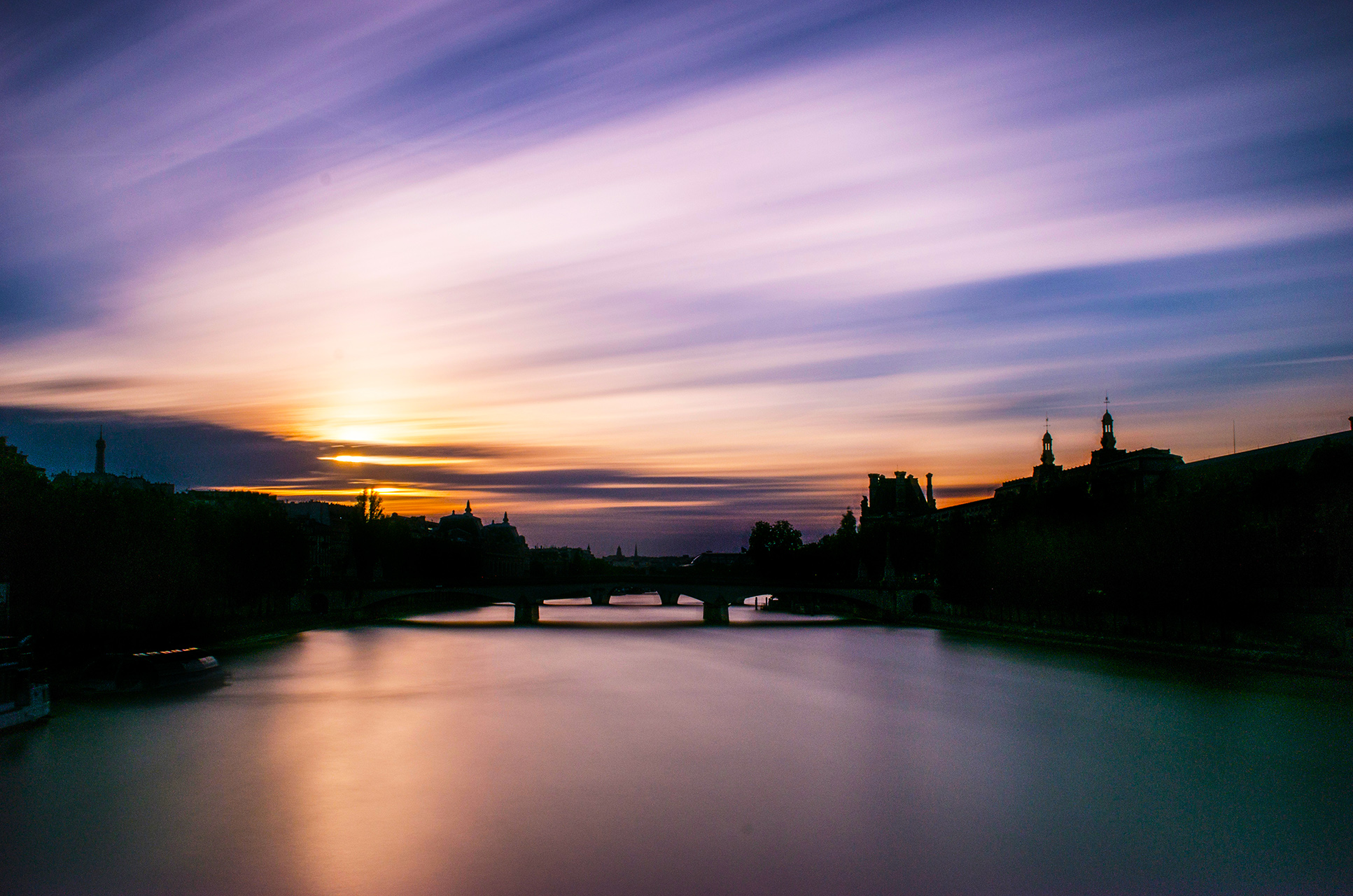 Wallpapers Constructions and architecture Bridges - Aqueduct Pont du Carrousel - pose longue