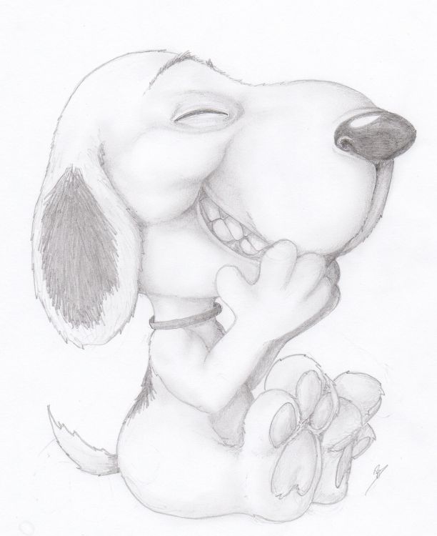 Wallpapers Art - Pencil Characters Snoopy ;D