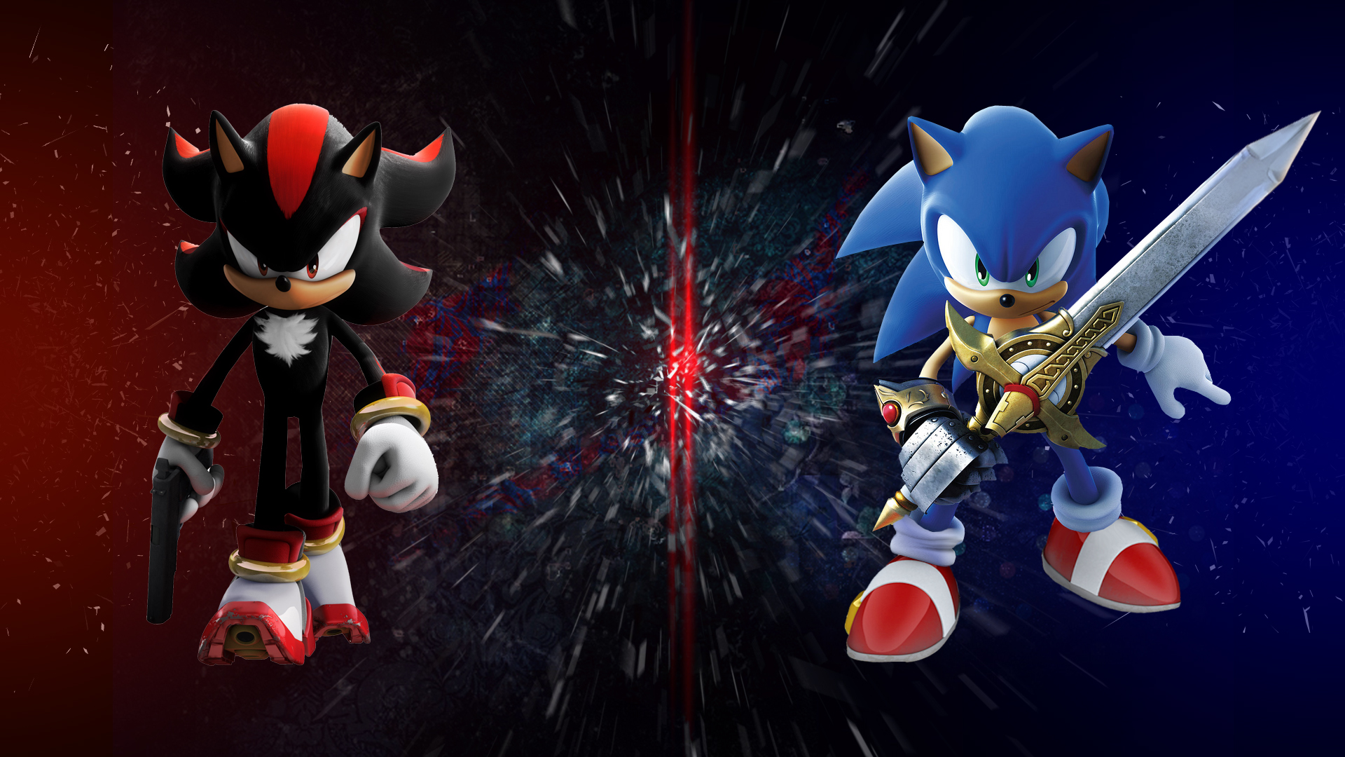 Fonds d'cran Jeux Vido Sonic Sonic et Shadow