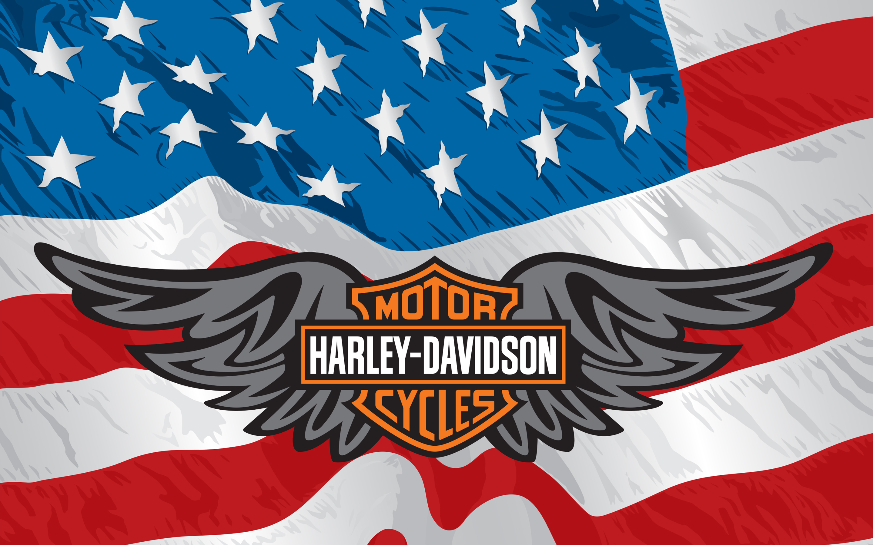 Wallpapers Motorbikes Harley Davidson Harley Davidson & American Flag