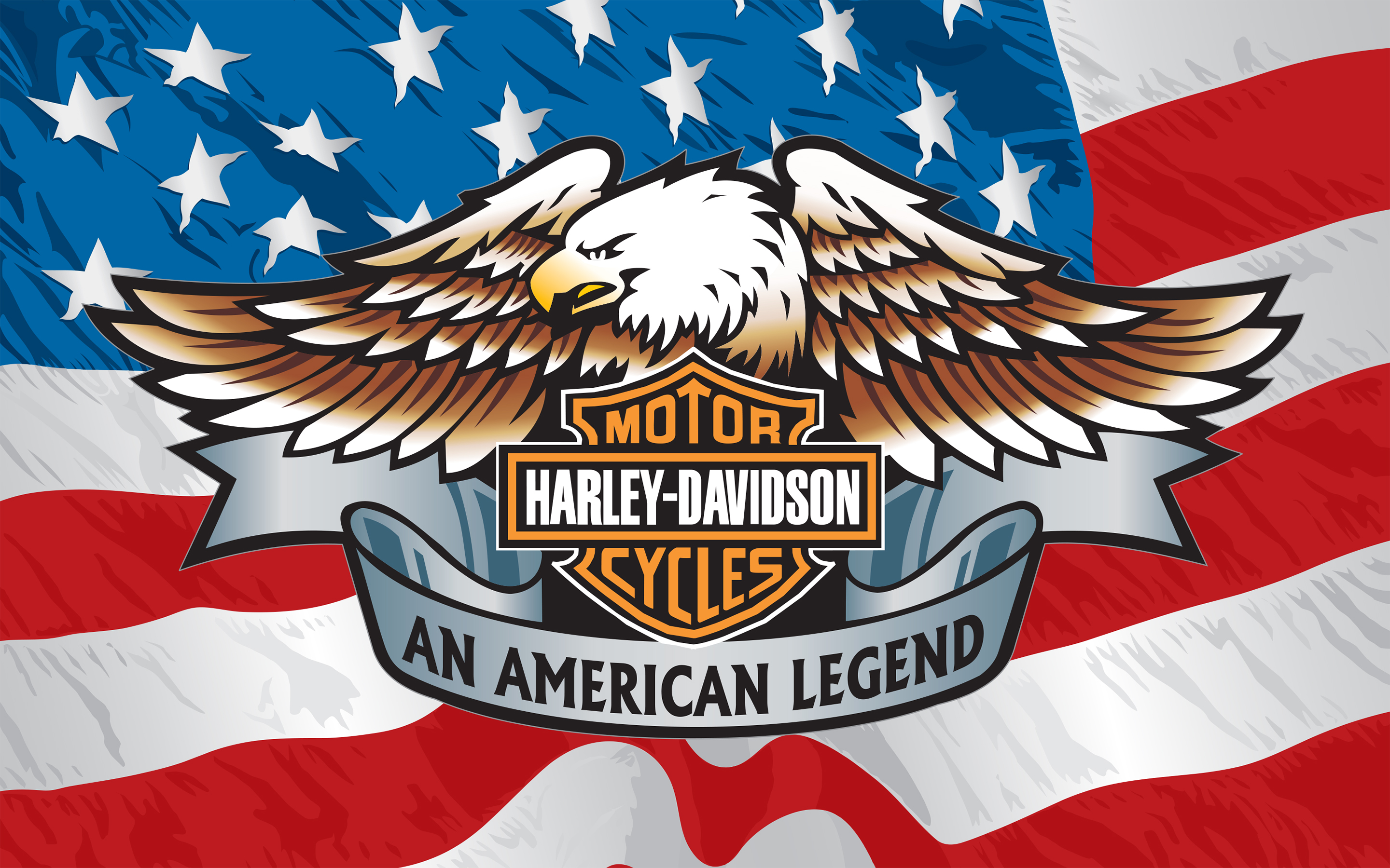 Fonds d'cran Motos Harley Davidson Harley Davidson & American Flag