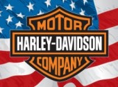  Motos Harley Davidson & American Flag