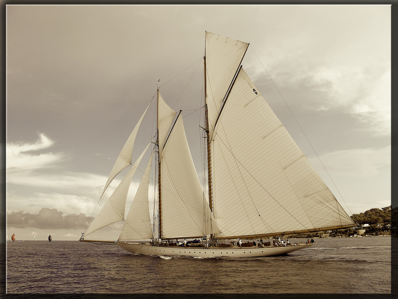 Fonds d'cran Bateaux Voiliers Voiles de Saint-Tropez : Elena