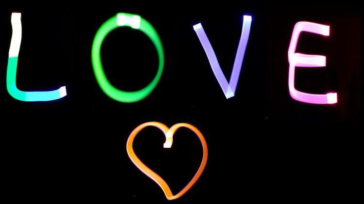 Fonds d'cran Art - Numrique Light Painting Love 