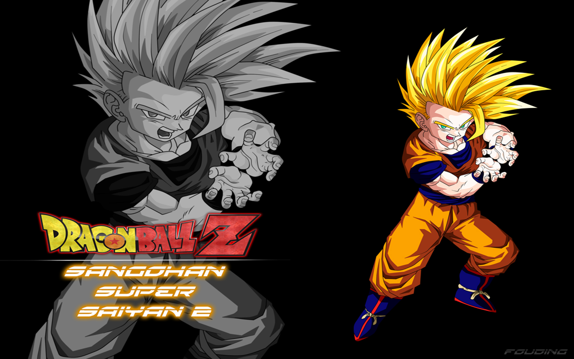 Fonds d'cran Manga Dragon Ball Z Fond d'écran de Sangohan super saiyan 2