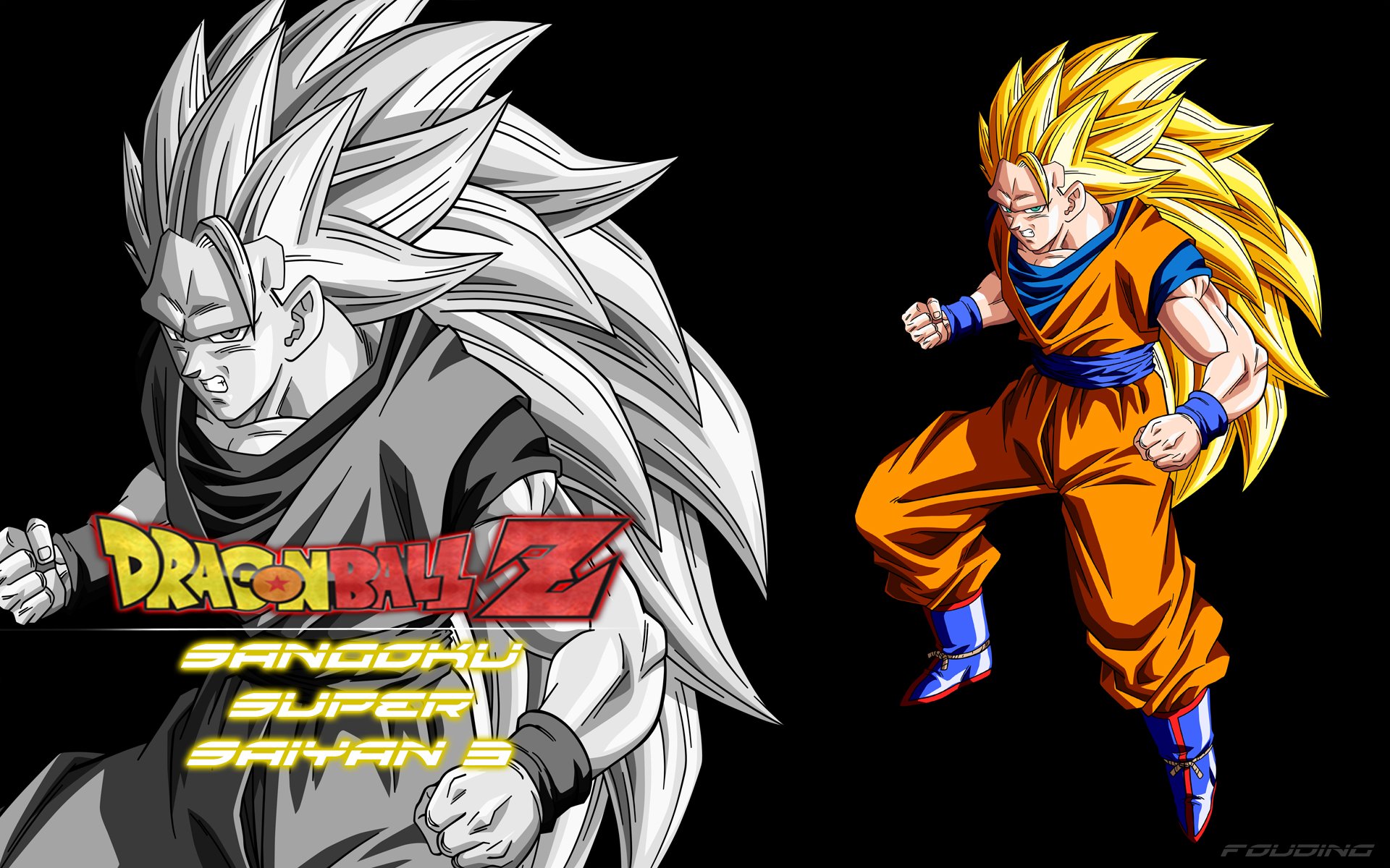 Wallpapers Manga Dragon Ball Z Fond d'cran de Sangoku super saiyan 3